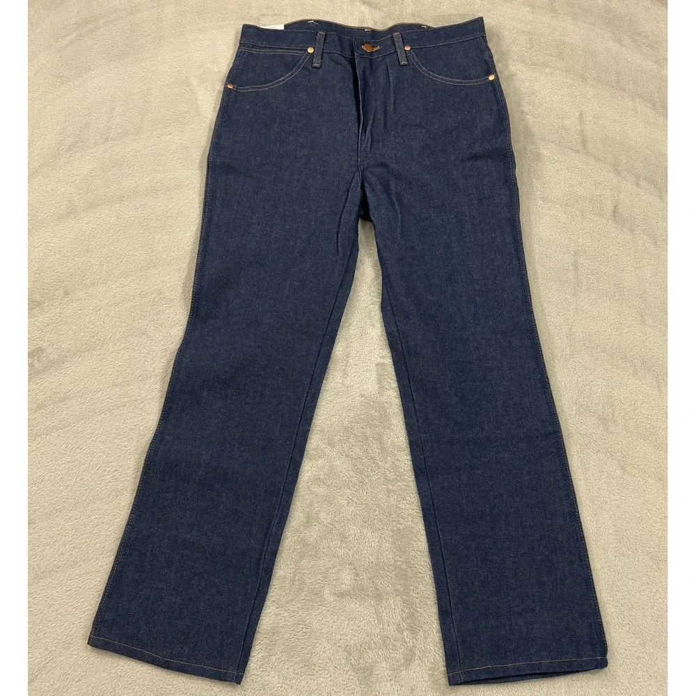 Wrangler Cowboy Cut Slim Fit Jeans Mens 34x30 Dark Wash Indigo 936DEN Denim NWT